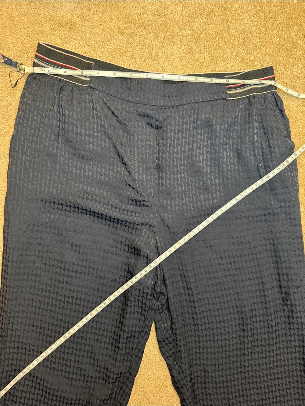 Anthropologie the essential Pull-On Trouser in Navy Size Small - Picture 3 of 10